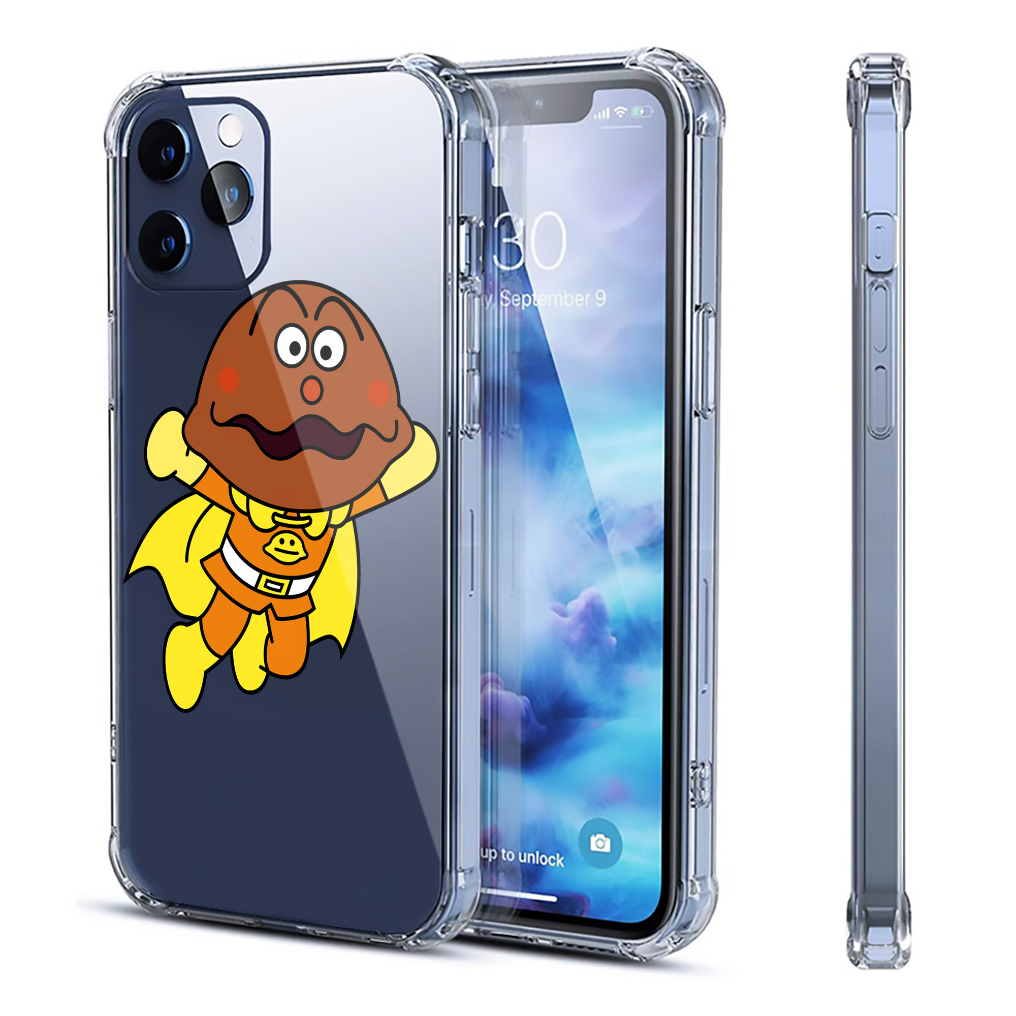 （画像用） アンパンマン Anpanman 【iPhone 12シリーズ対応】透明スマホケース（クリアソフトケース）